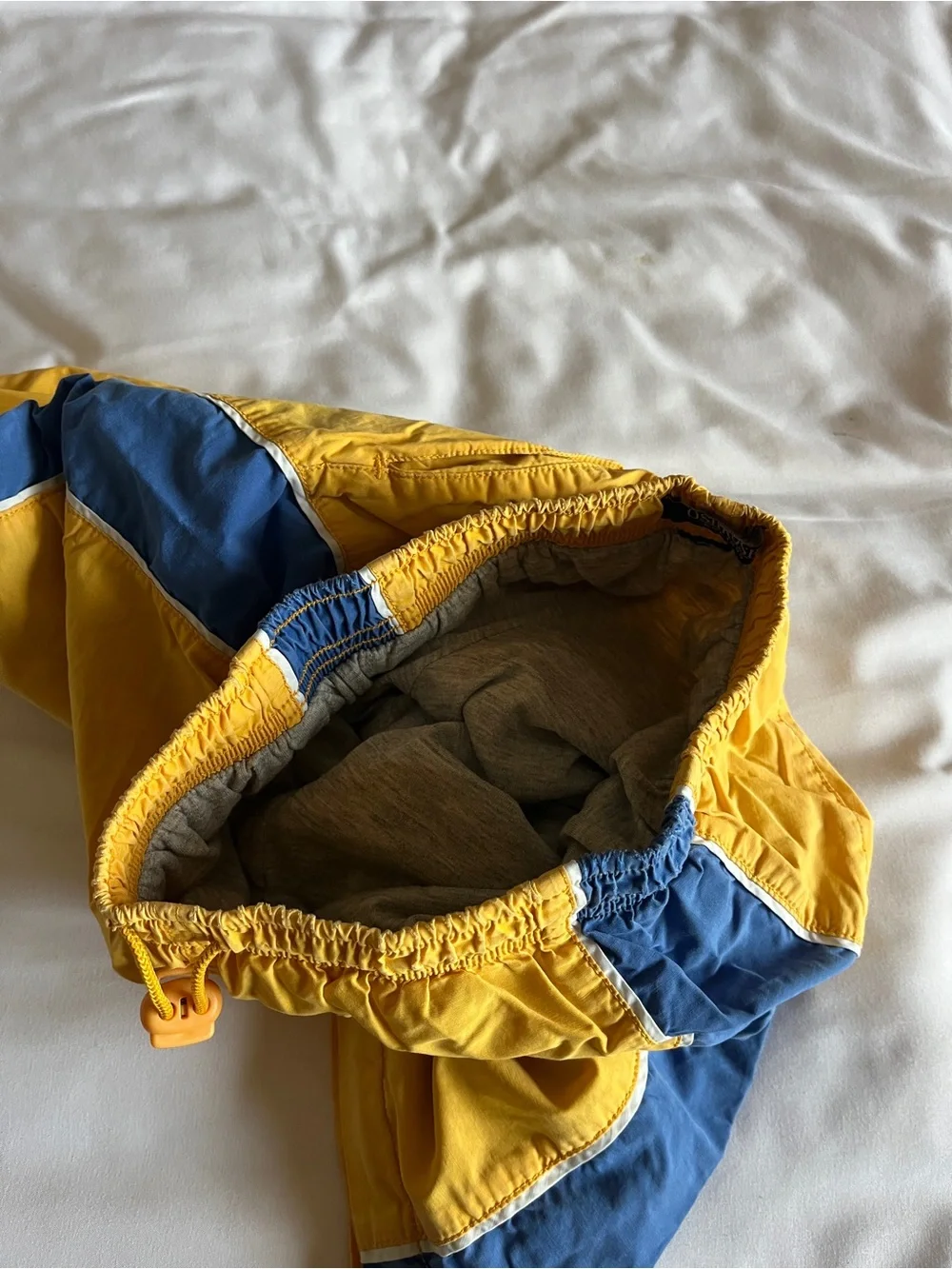 OshKosh B'gosh Yellow & Blue Lined Youth Cargo Shorts